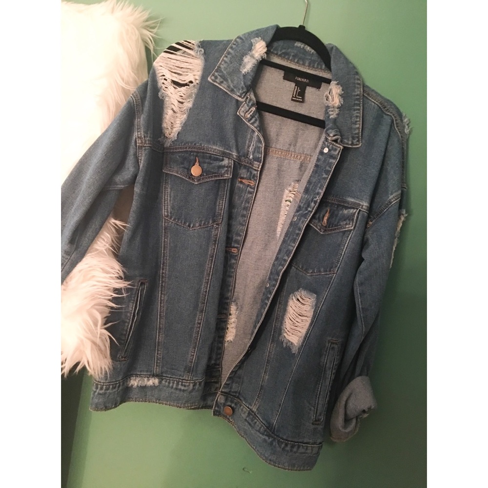 Oversized Distressed Jacket